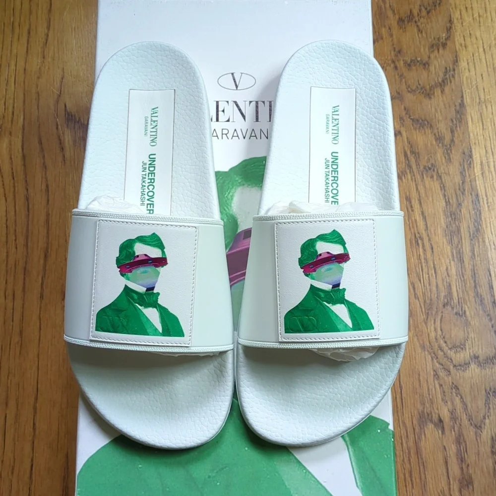NIB Valentino UFO Face Pool Slides Undercover Jun Takahashi Collaboration EU 41